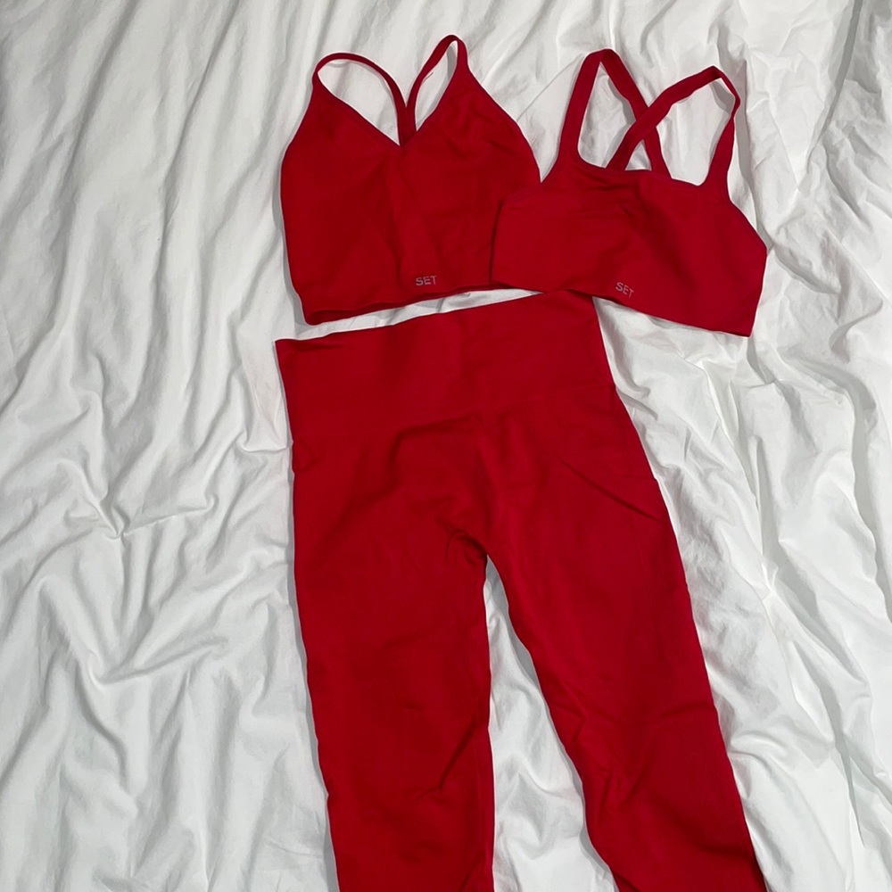 SETactive red limited edition matching set. Sculpflex set color "OG"